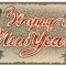 Happy New Year vintage postcard